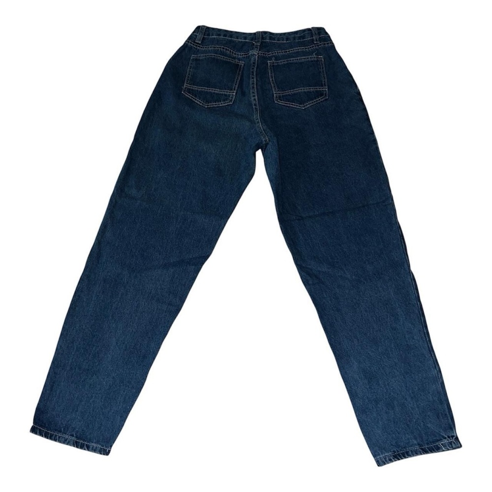 Blue High-waisted denim jeans